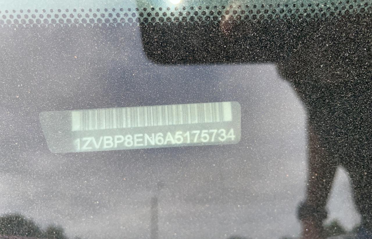 2010 Ford Mustang VIN: 1ZVBP8EN6A5175734 Lot: 66698444