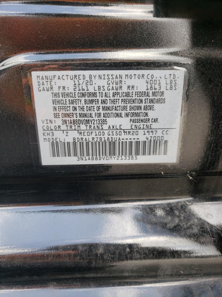 2021 Nissan Sentra Sr VIN: 3N1AB8DV0MY213385 Lot: 68013794