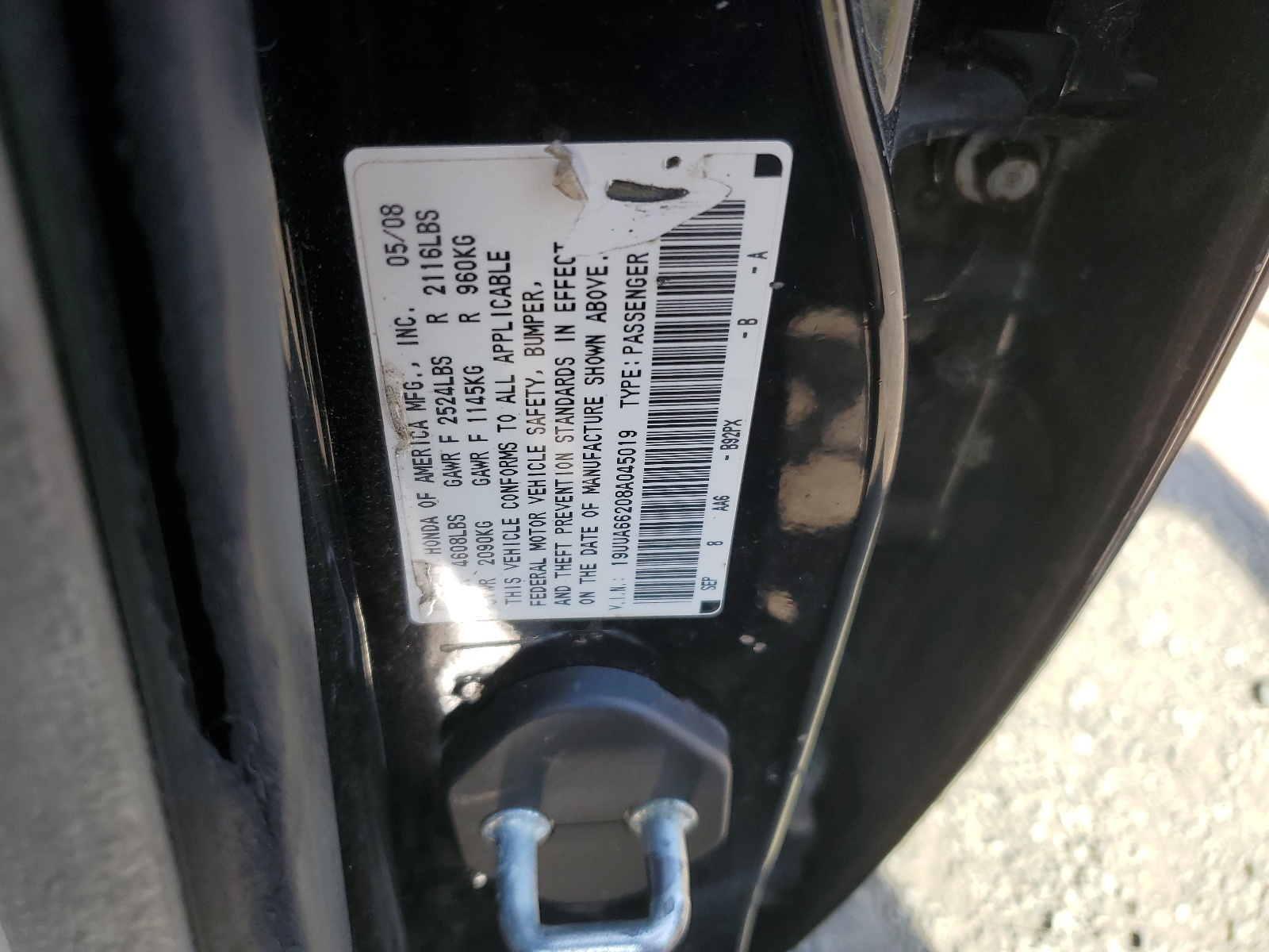 19UUA66208A045019 2008 Acura Tl