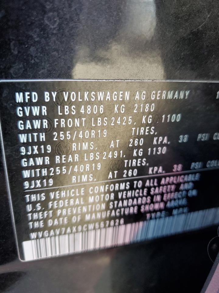 2012 Volkswagen Tiguan S VIN: WVGAV7AX9CW557626 Lot: 65645594