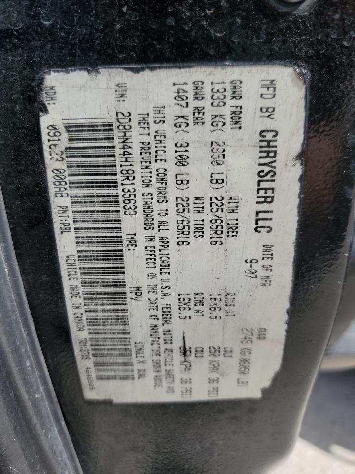 2008 Dodge Grand Caravan Se VIN: 2D8HN44H18R135633 Lot: 65855224