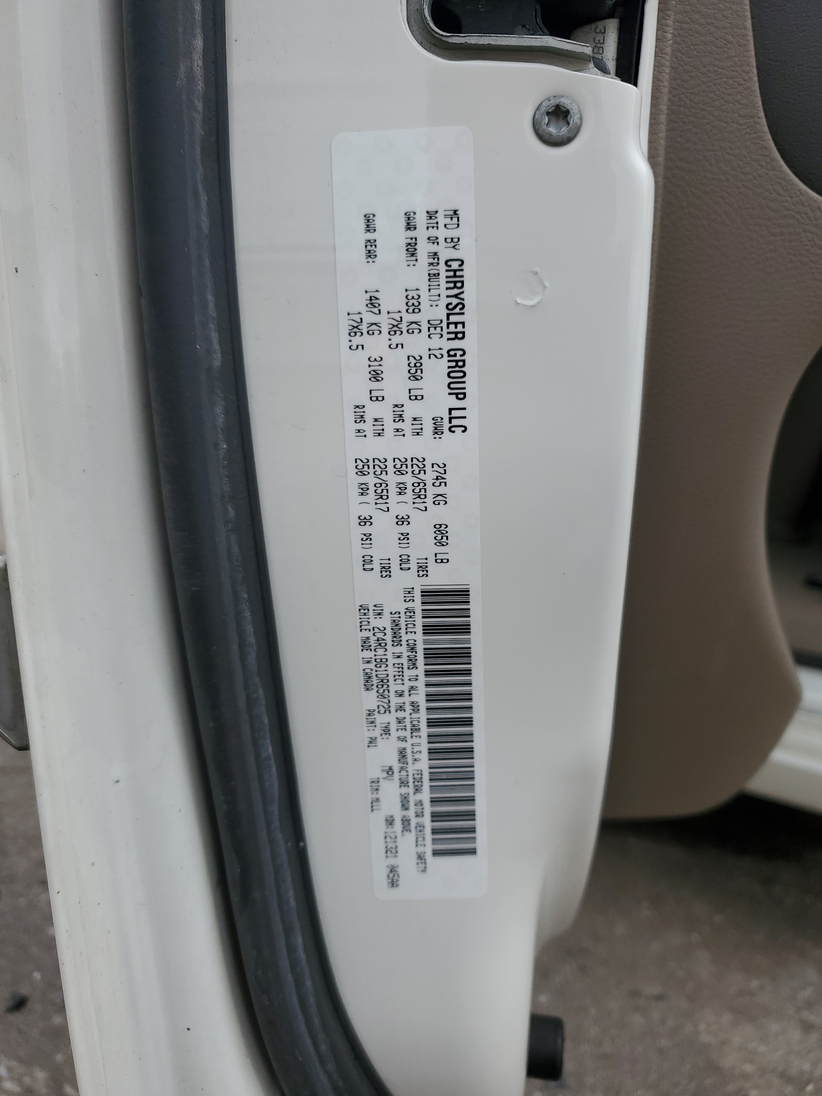 2C4RC1BG1DR650725 2013 Chrysler Town & Country Touring