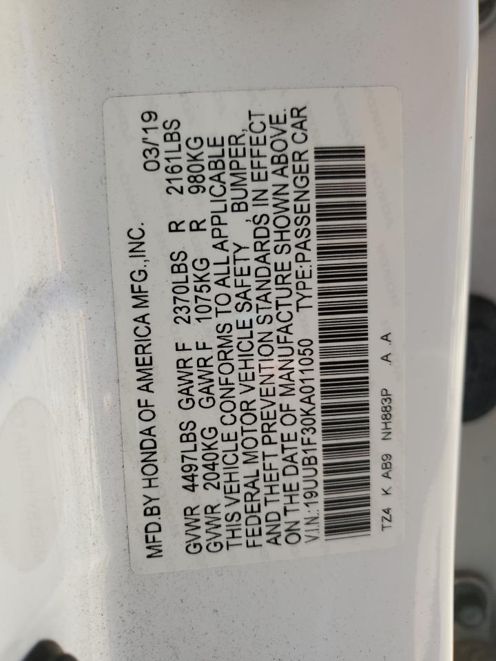 19UUB1F30KA011050 2019 Acura Tlx