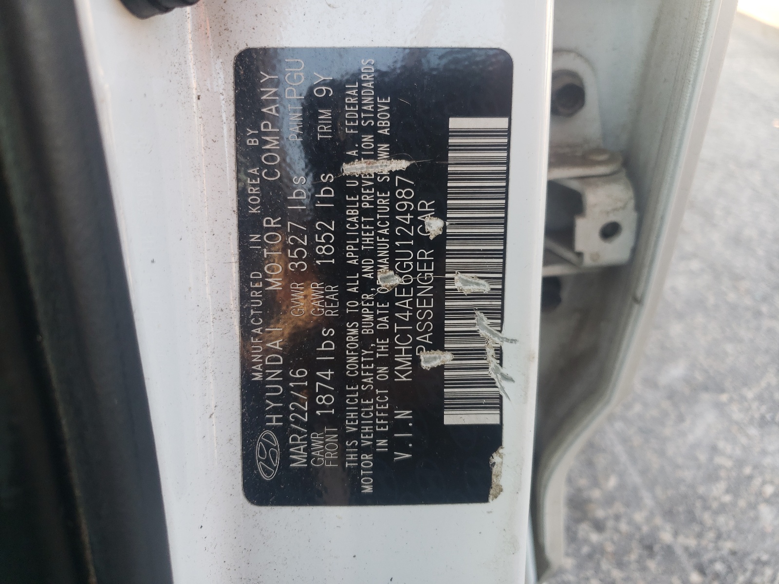 KMHCT4AE6GU124987 2016 Hyundai Accent Se