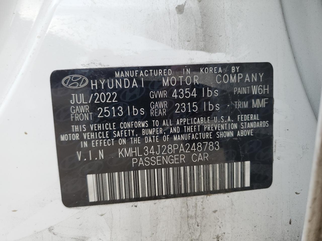 KMHL34J28PA248783 2023 Hyundai Sonata Limited