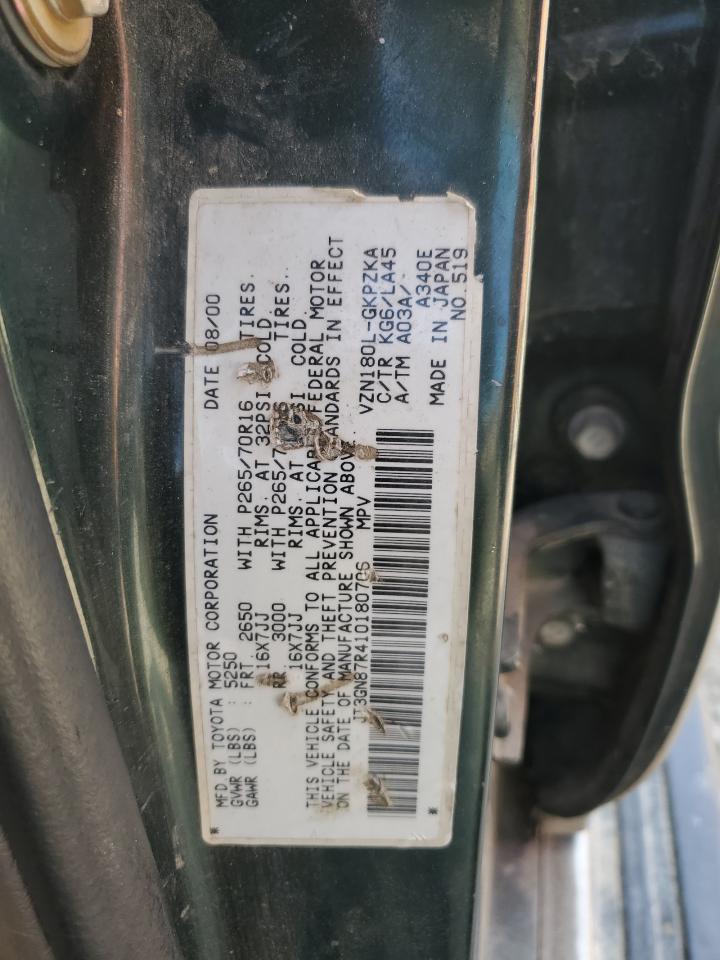 JT3GN87R410180706 2001 Toyota 4Runner Limited