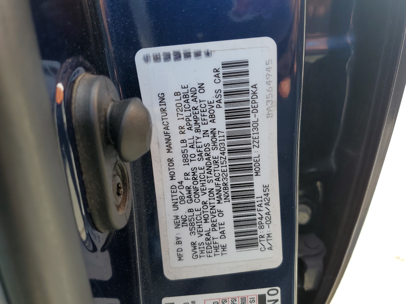 1NXBR32E15Z403117 2005 Toyota Corolla Ce