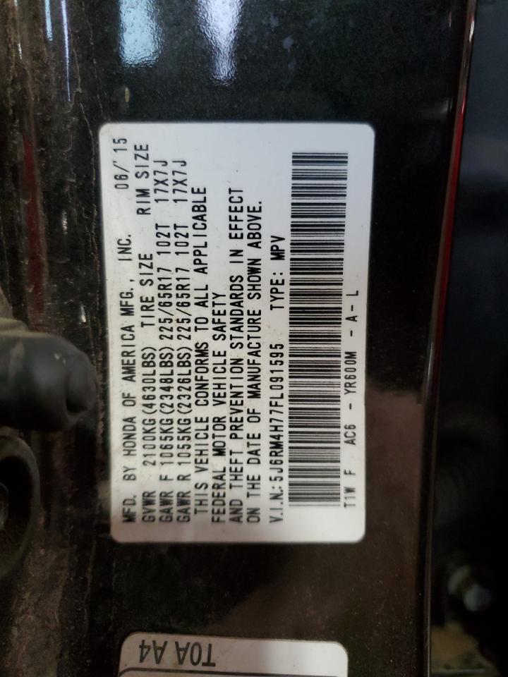 5J6RM4H77FL091595 2015 Honda Cr-V Exl