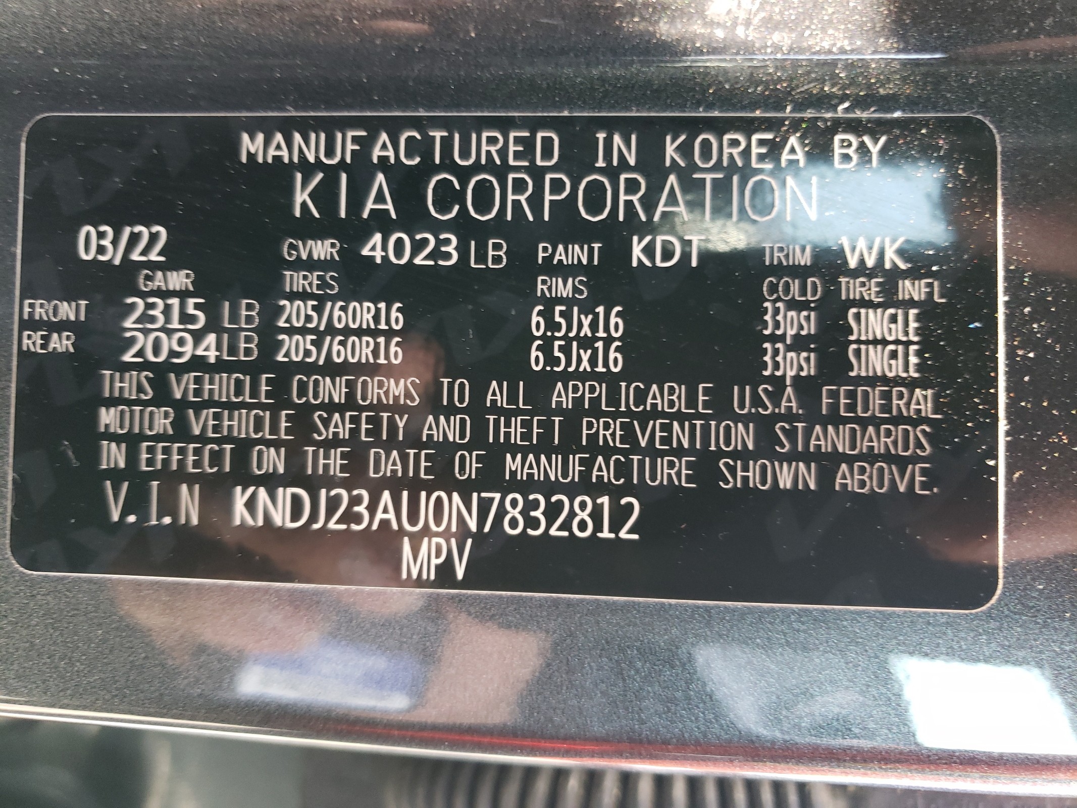KNDJ23AU0N7832812 2022 Kia Soul Lx