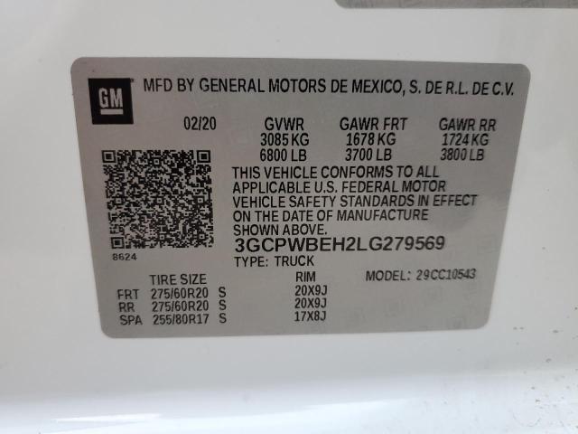 3GCPWBEH2LG279569 Chevrolet All Models SILVERADO 12