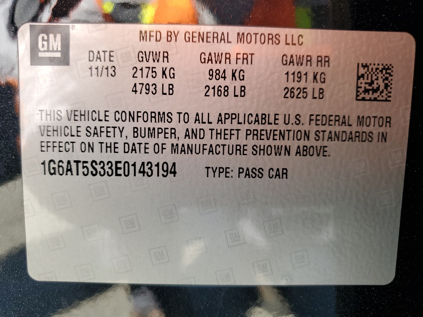 1G6AT5S33E0143194 2014 Cadillac Cts Premium Collection