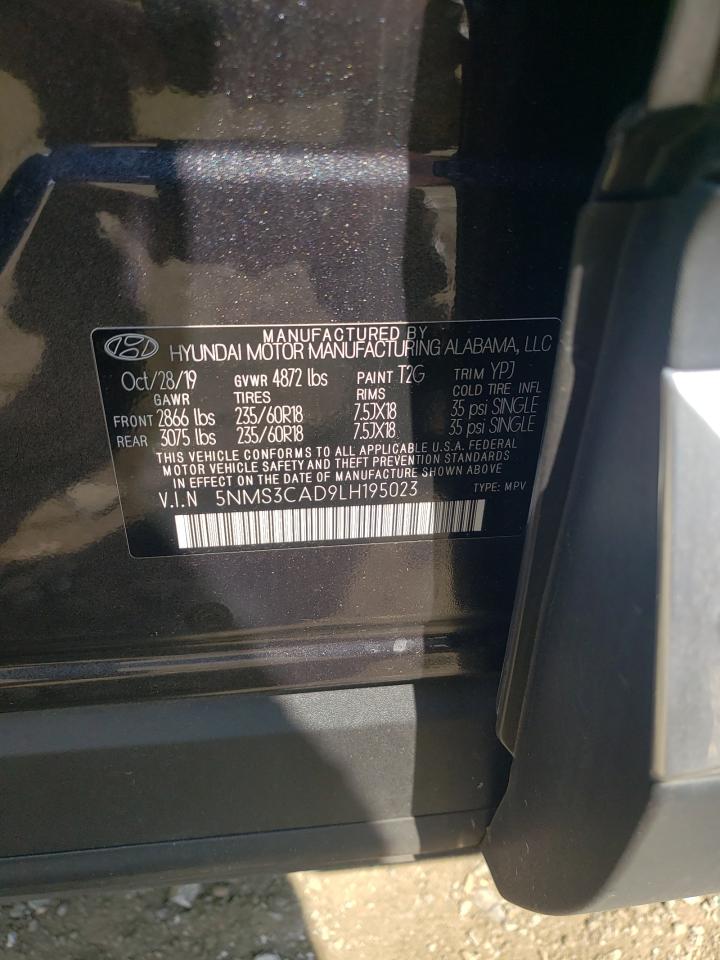 2020 Hyundai Santa Fe Sel VIN: 5NMS3CAD9LH195023 Lot: 64356244