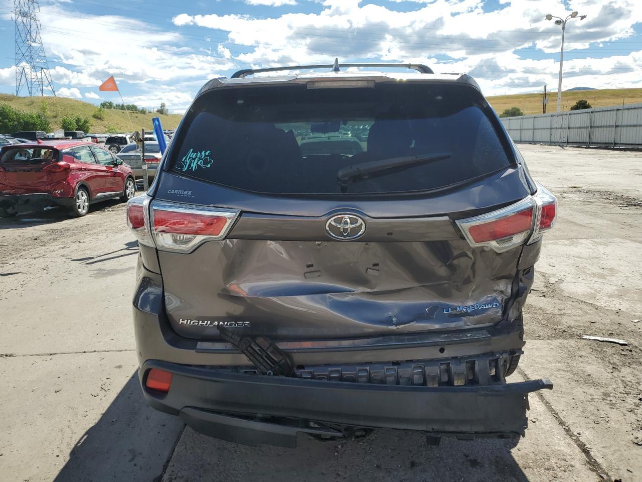 2016 Toyota Highlander Limited VIN: 5TDDKRFH3GS306405 Lot: 68723344