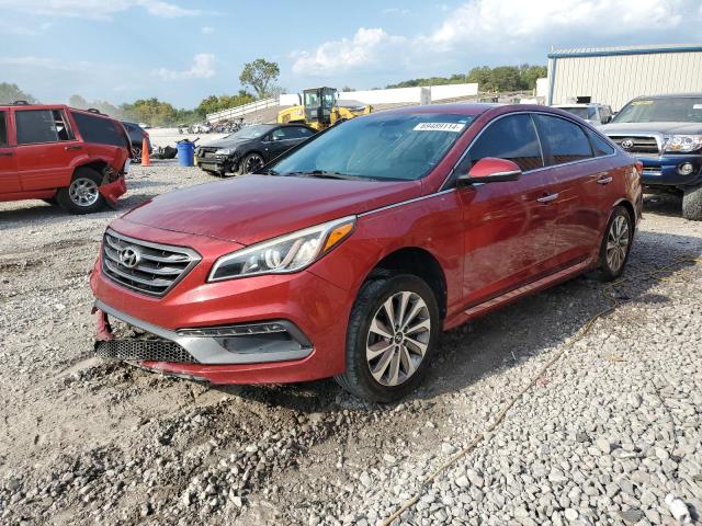  HYUNDAI SONATA 2016 Czerwony