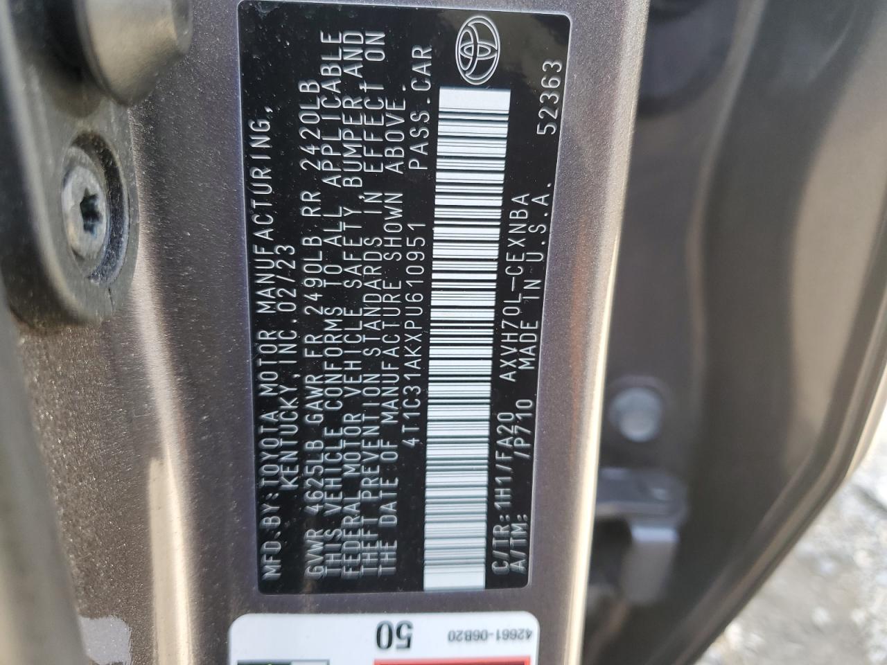 4T1C31AKXPU610951 2023 TOYOTA CAMRY - Image 13