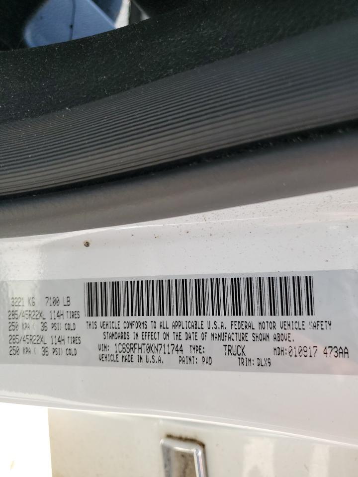 2019 Ram 1500 Limited VIN: 1C6SRFHT0KN711744 Lot: 67337494