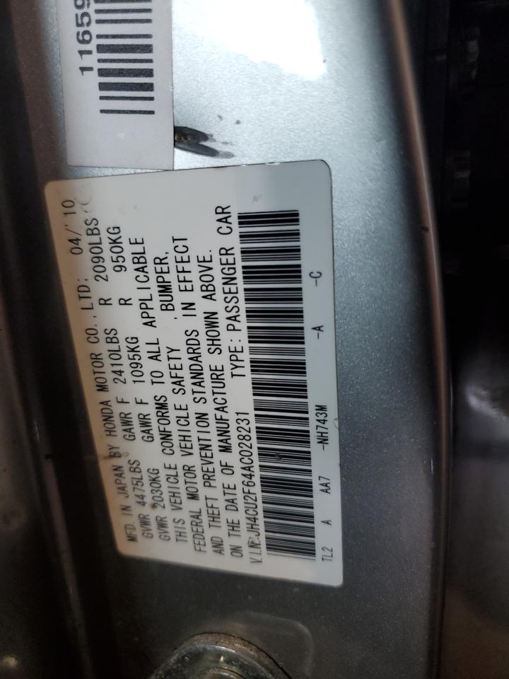 JH4CU2F64AC028231 2010 Acura Tsx