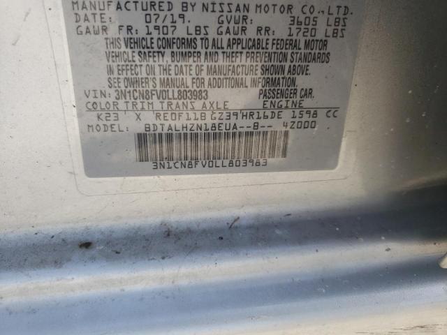 3N1CN8FV0LL803983 Nissan Versa SR 12