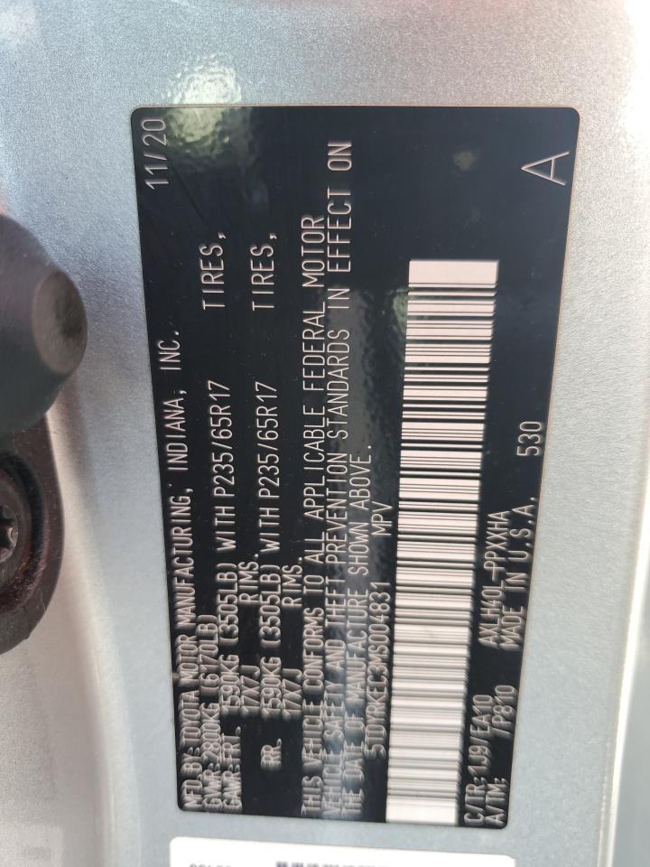 5TDYRKEC3MS004831 2021 Toyota Sienna Xle