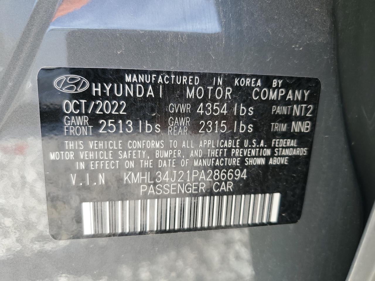 KMHL34J21PA286694 2023 Hyundai Sonata Limited