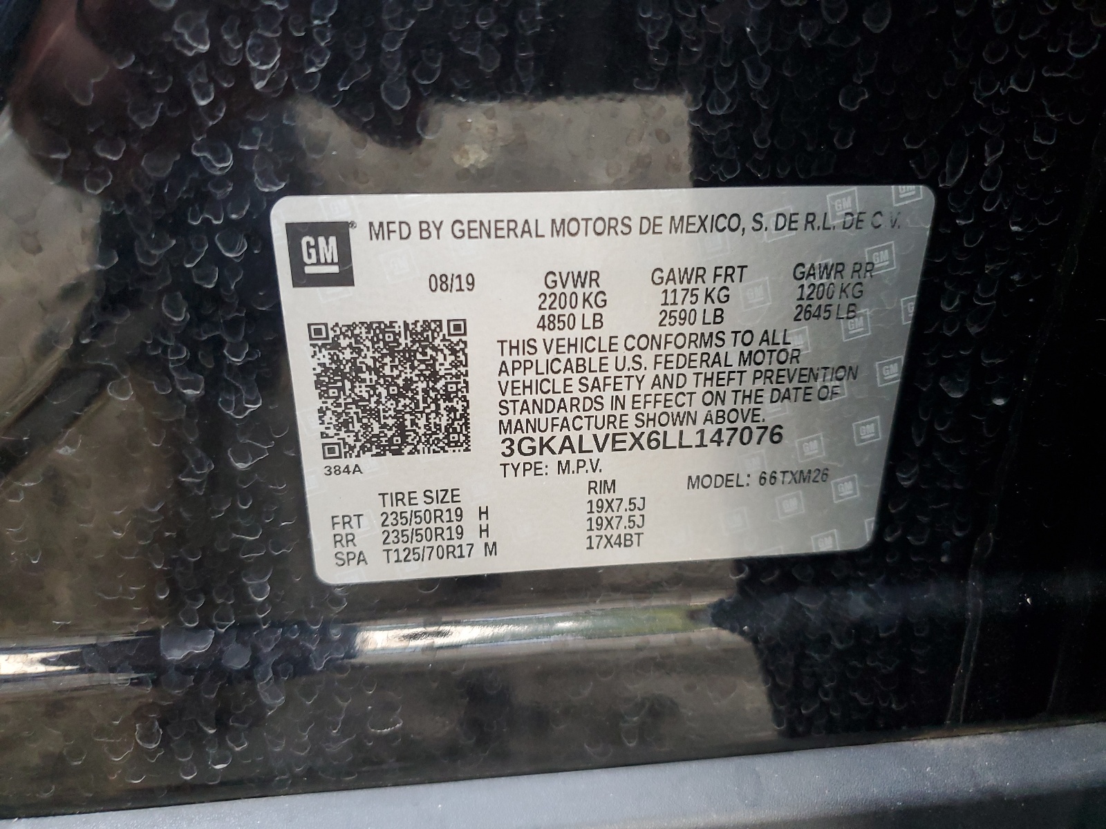 3GKALVEX6LL147076 2020 GMC Terrain Slt