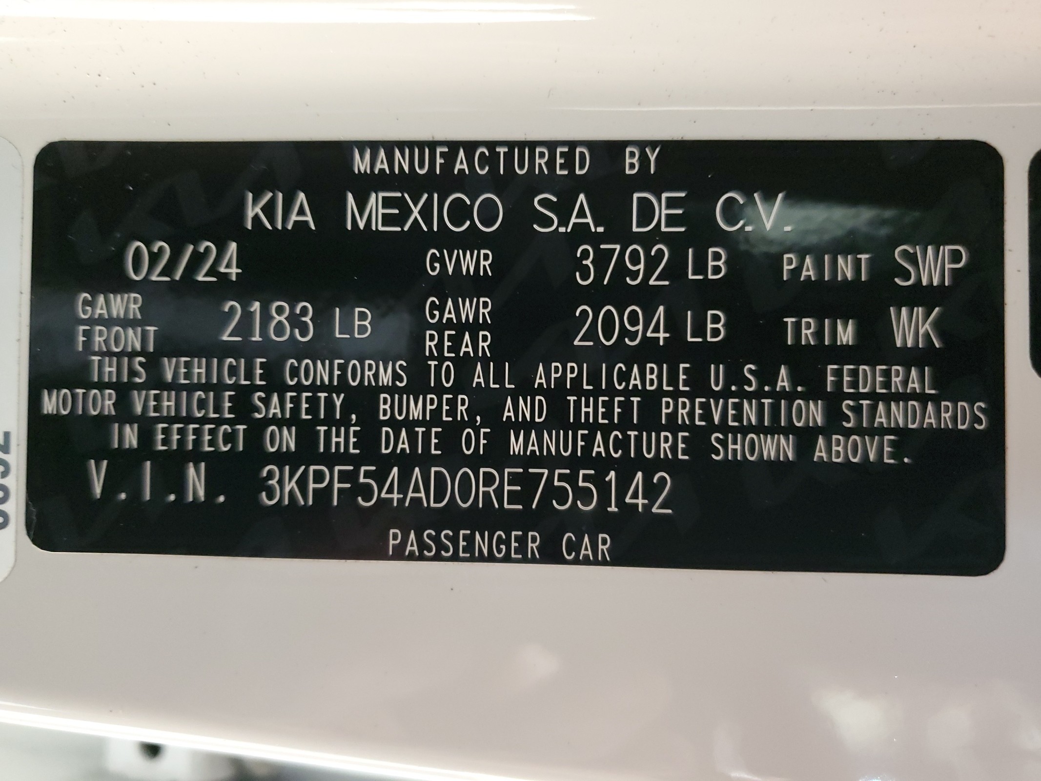 3KPF54AD0RE755142 2024 Kia Forte Gt Line