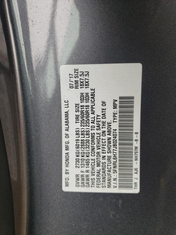 5FNRL6H77JB024074 2018 HONDA ODYSSEY - Image 13