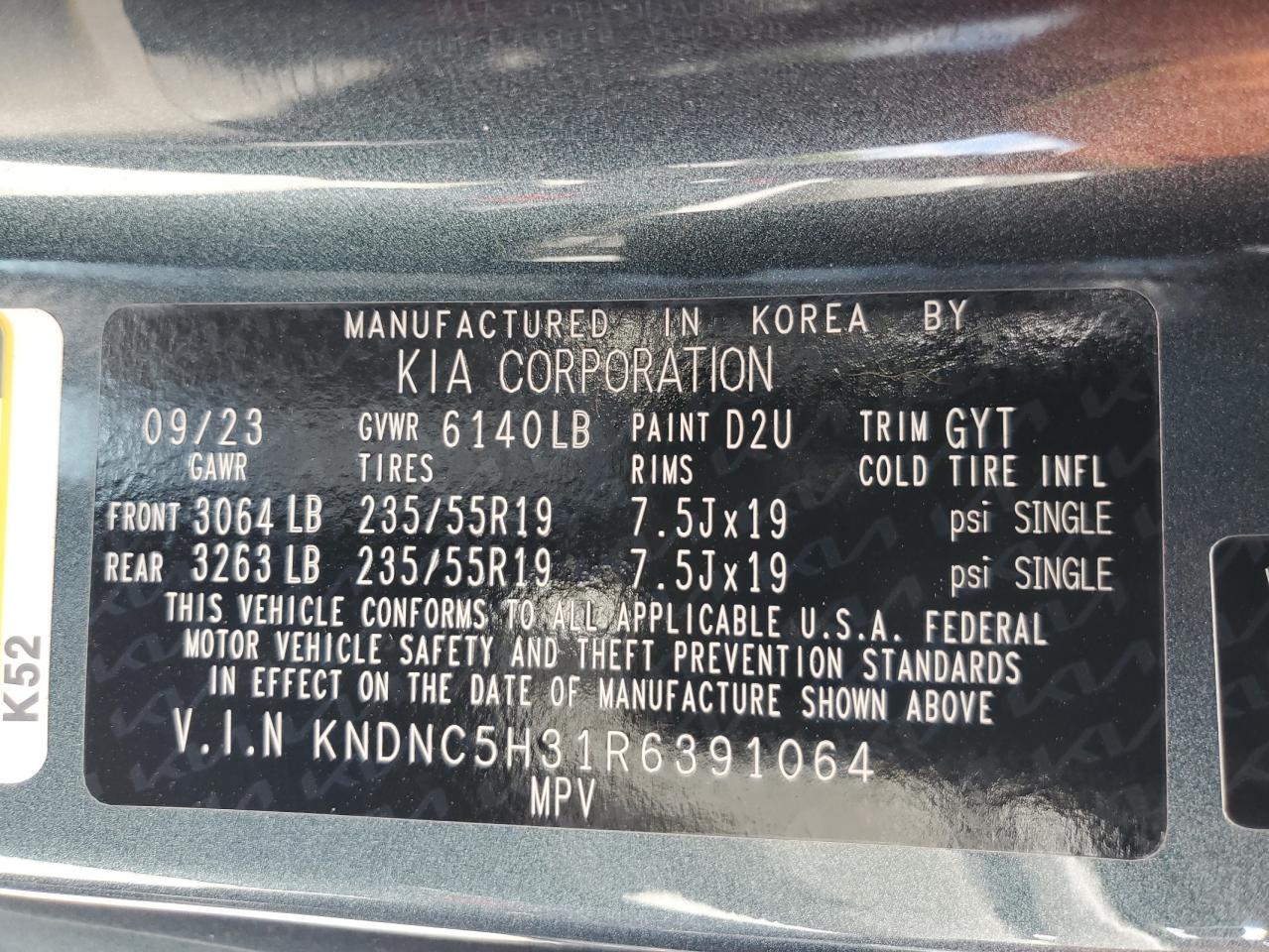 2024 Kia Carnival Ex VIN: KNDNC5H31R6391064 Lot: 68224534