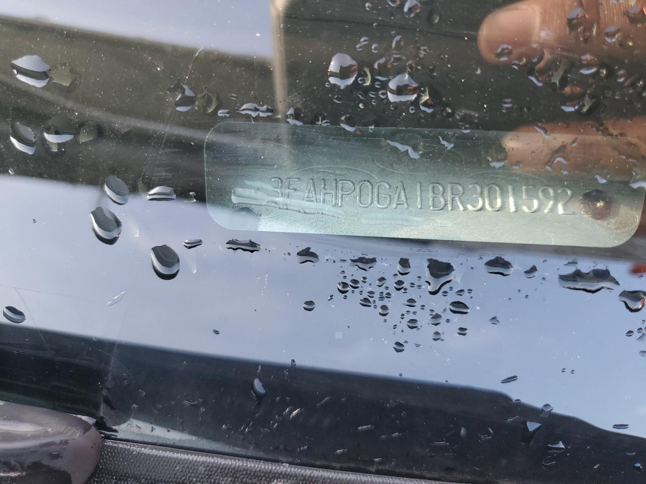 2011 Ford Fusion S VIN: 3FAHP0GA1BR301592 Lot: 65602214