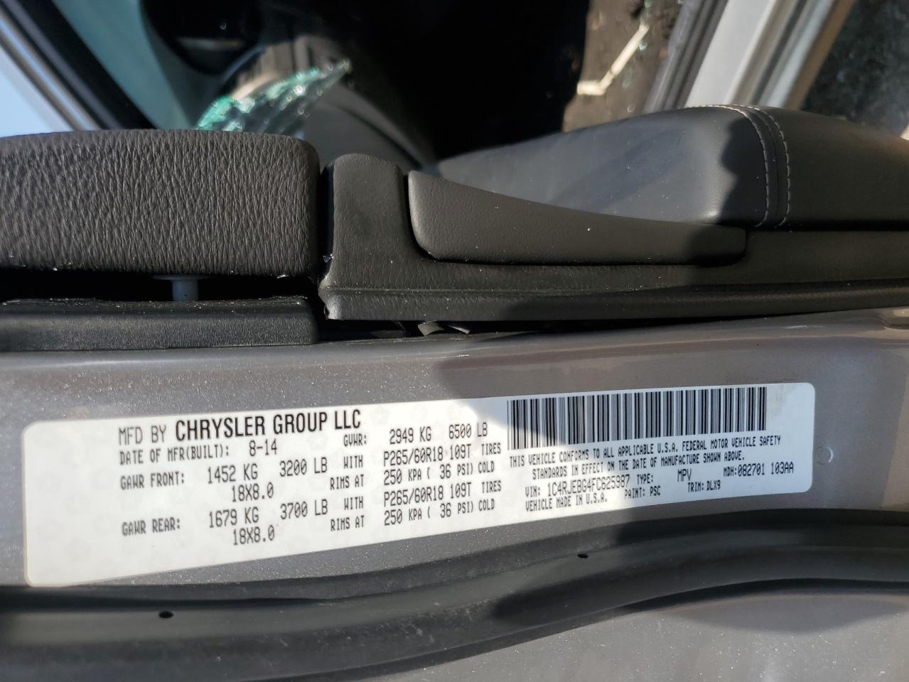 1C4RJEBG4FC625987 2015 JEEP GRAND CHEROKEE - Image 13