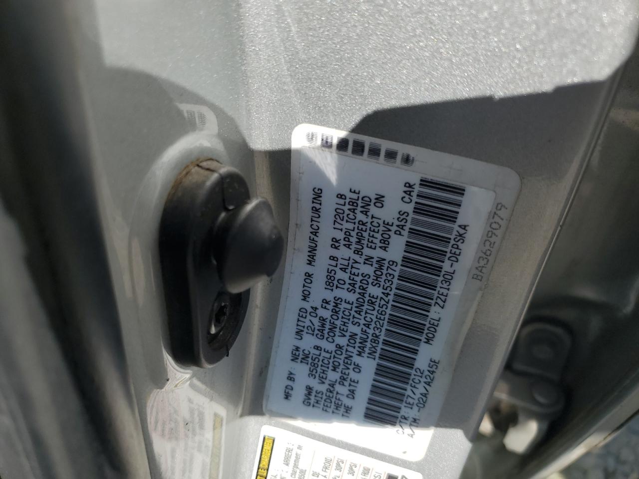 2005 Toyota Corolla Ce VIN: 1NXBR32E65Z453379 Lot: 67133804