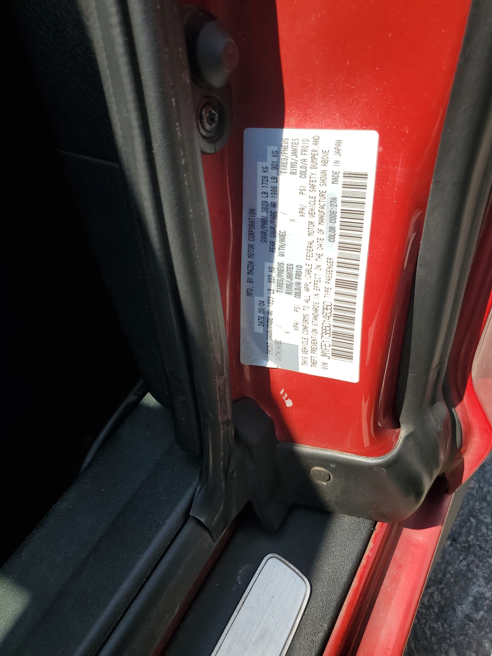 JM1FE173850146350 2005 Mazda Rx8