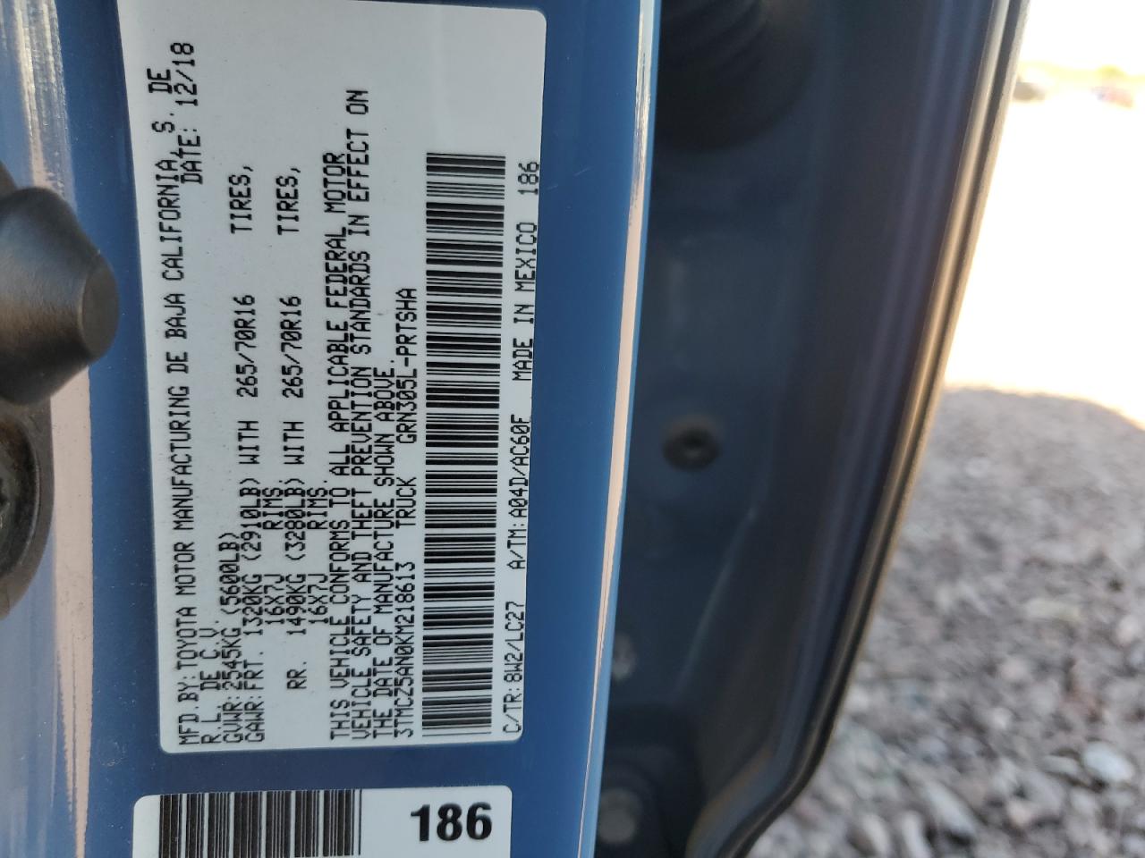 2019 Toyota Tacoma Double Cab VIN: 3TMCZ5AN0KM218613 Lot: 67531444