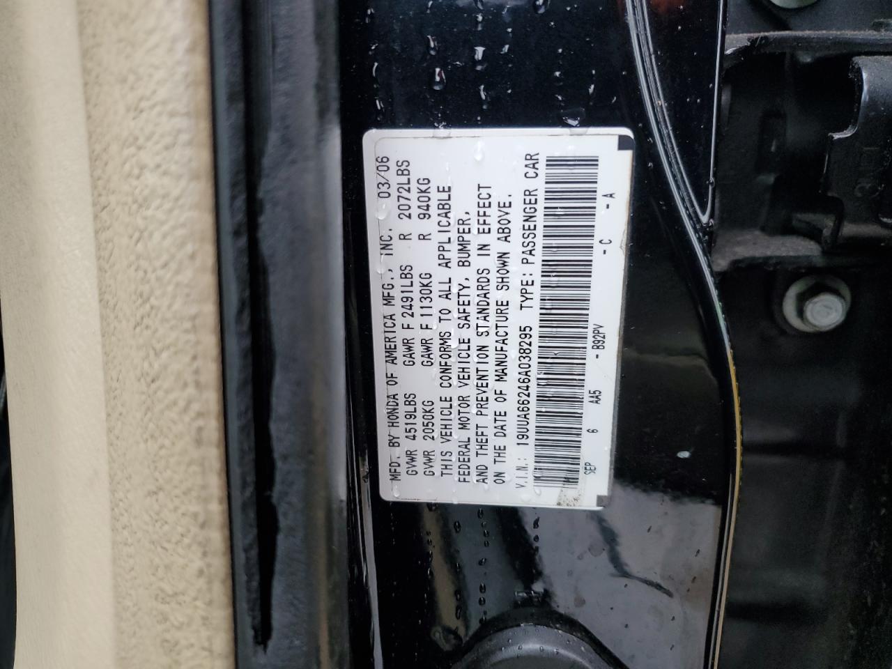 19UUA66246A038295 2006 Acura 3.2Tl