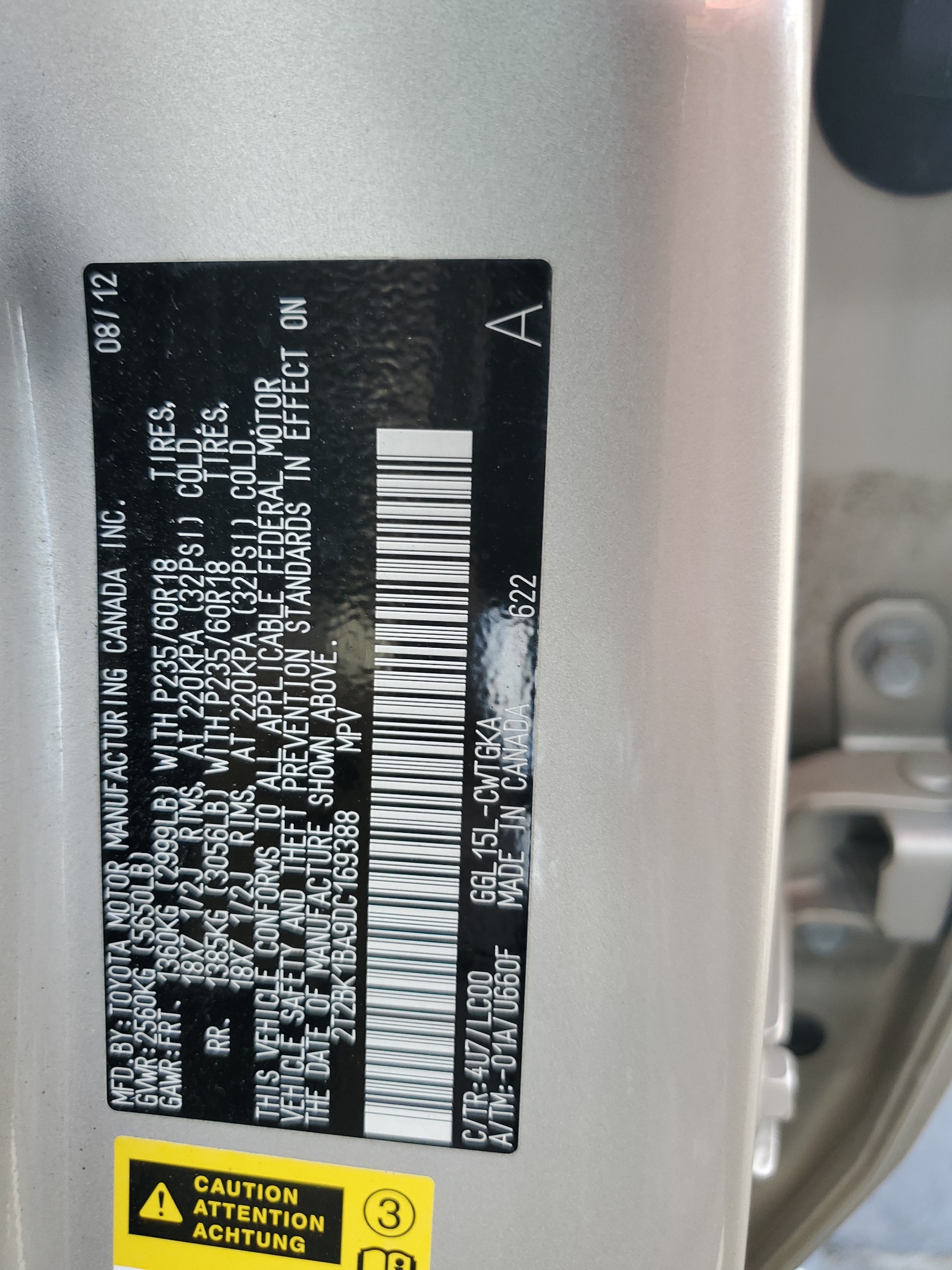 2T2BK1BA9DC169388 2013 Lexus Rx 350 Base