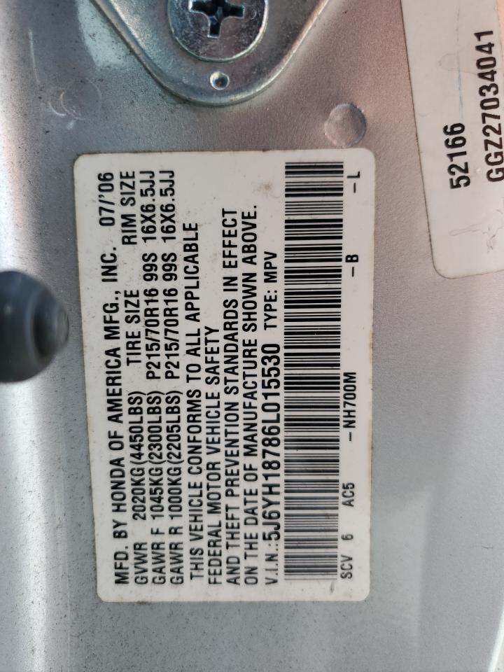 2006 Honda Element Ex VIN: 5J6YH18786L015530 Lot: 66143664