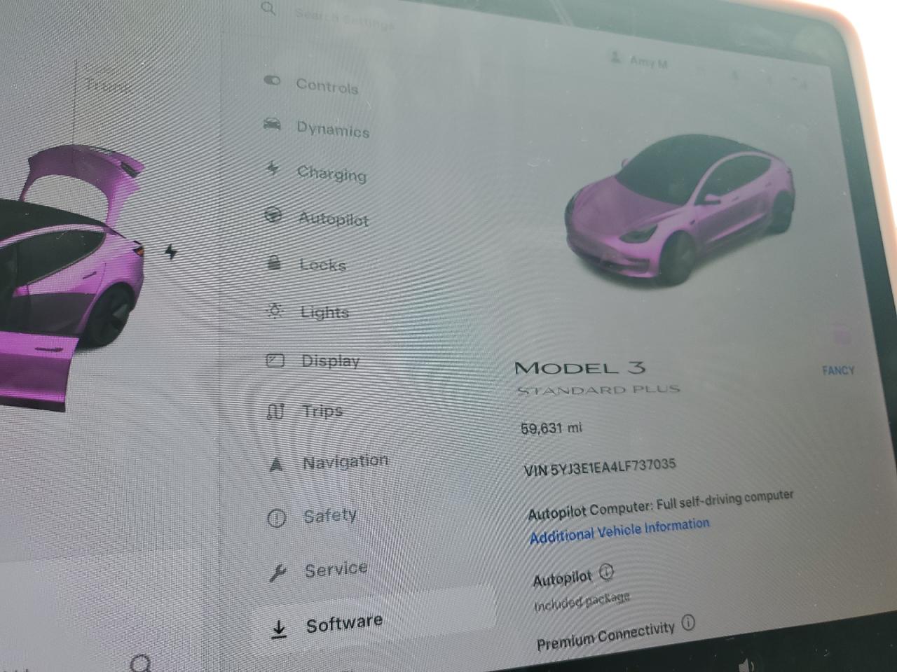 2020 Tesla Model 3 VIN: 5YJ3E1EA4LF737035 Lot: 66596714