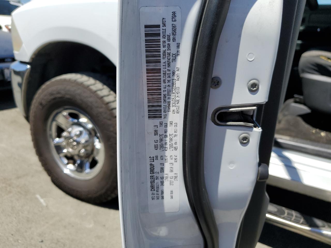 2012 Dodge Ram 2500 Slt VIN: 3C6UD5JL0CG229913 Lot: 65659744