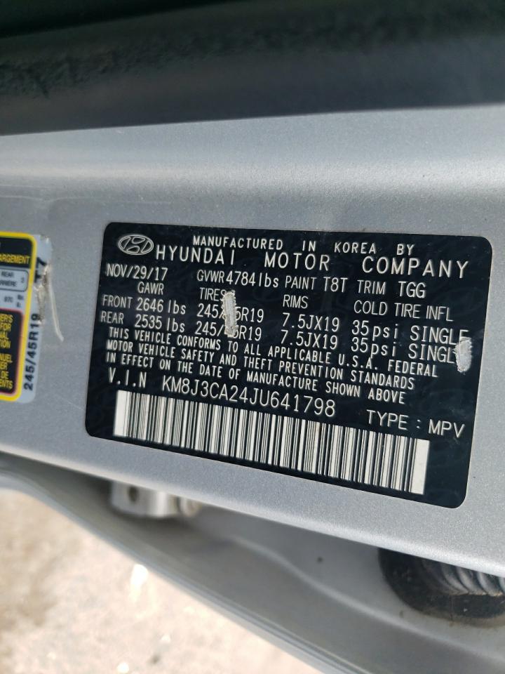 2018 Hyundai Tucson Value VIN: KM8J3CA24JU641798 Lot: 66272894