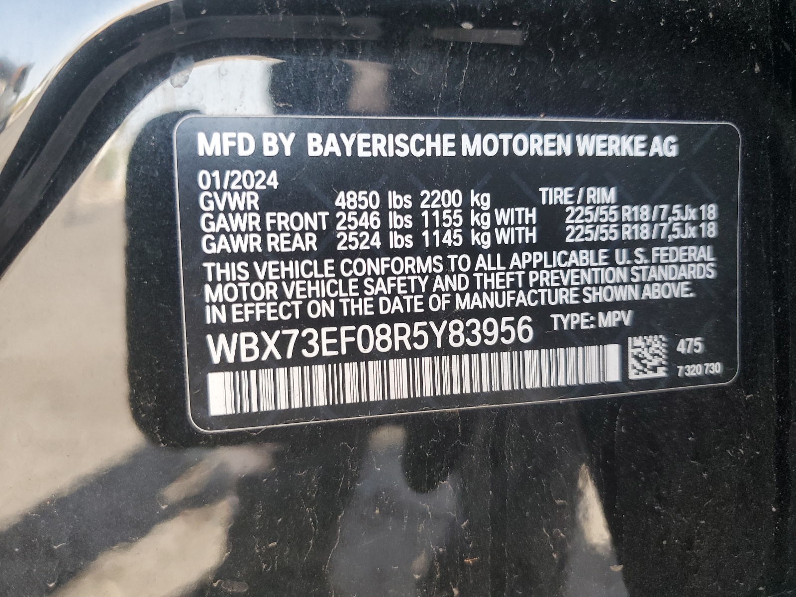 WBX73EF08R5Y83956 2024 BMW X1 xDrive28I