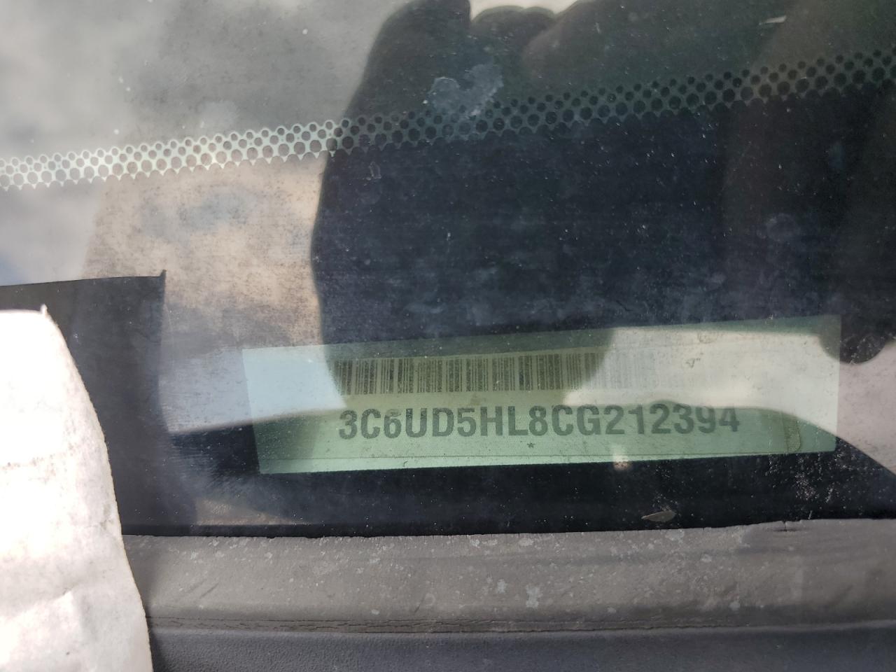 2012 Dodge Ram 2500 St VIN: 3C6UD5HL8CG212394 Lot: 66057314