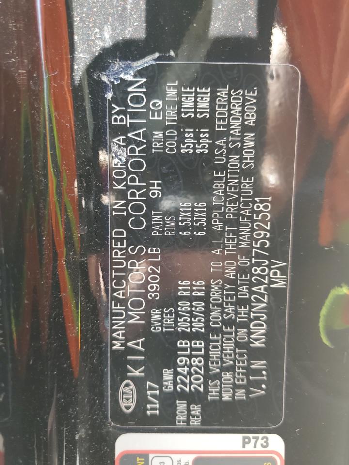 2018 Kia Soul VIN: KNDJN2A28J7592581 Lot: 65773844