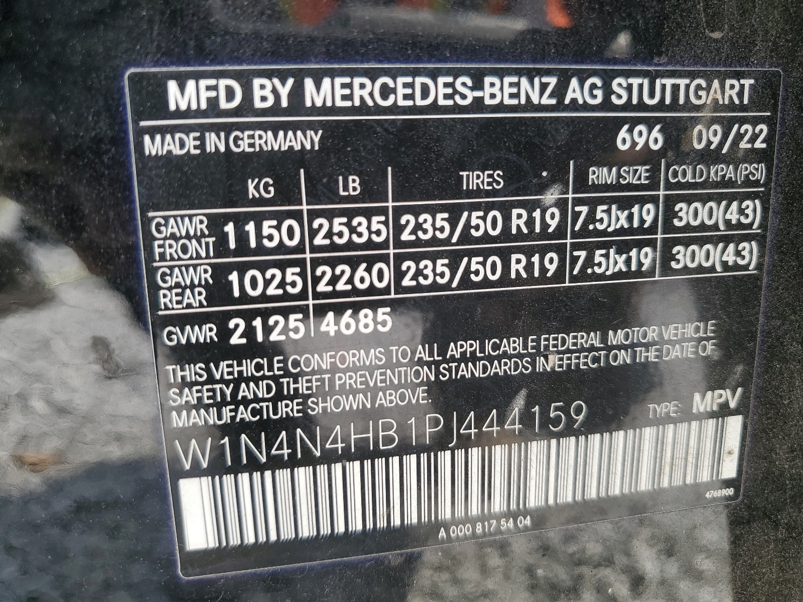 W1N4N4HB1PJ444159 2023 Mercedes-Benz Gla 250 4Matic