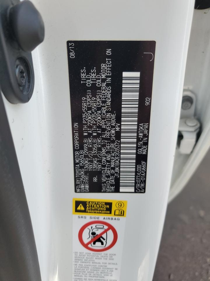 2014 Lexus Rx 350 Base VIN: JTJBK1BA2E2035372 Lot: 64675194