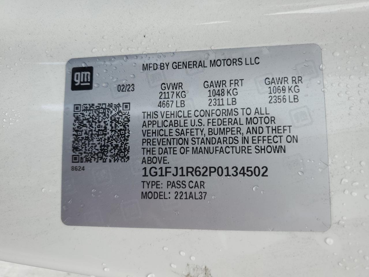 1G1FJ1R62P0134502 2023 CHEVROLET CAMARO - Image 12