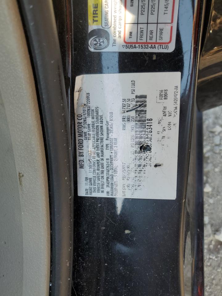 2010 Ford Fusion Hybrid VIN: 3FADP0L37AR263418 Lot: 66023244