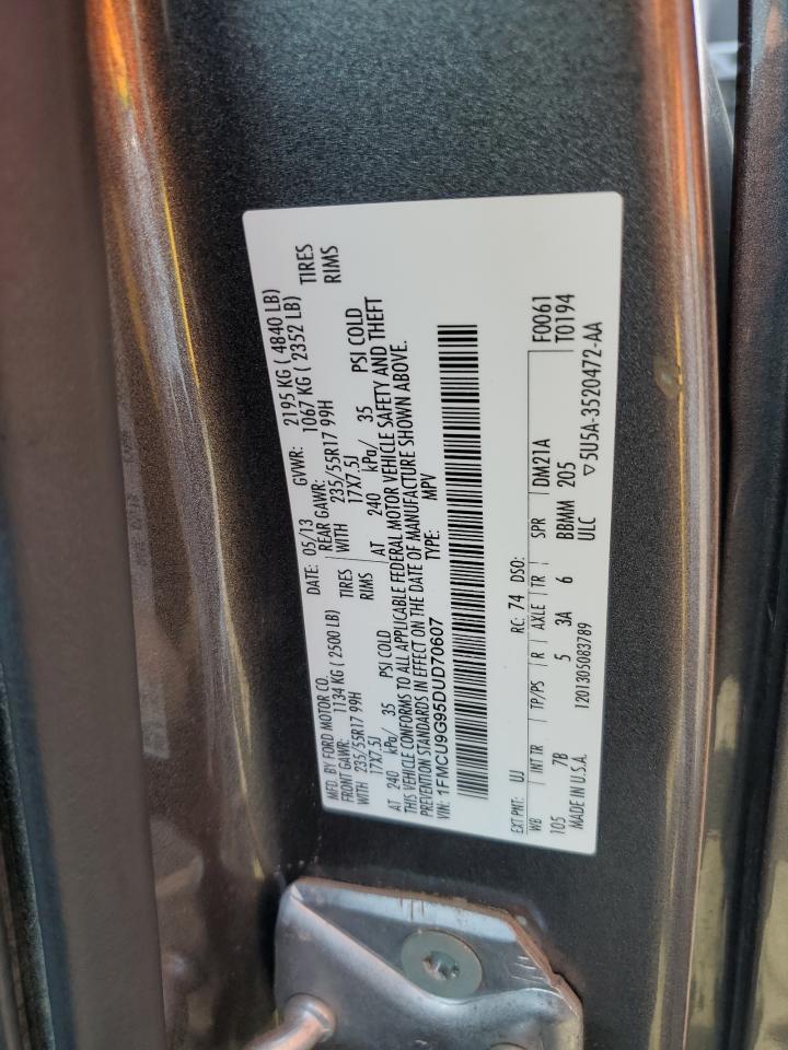 2013 Ford Escape Se VIN: 1FMCU9G95DUD70607 Lot: 67779834