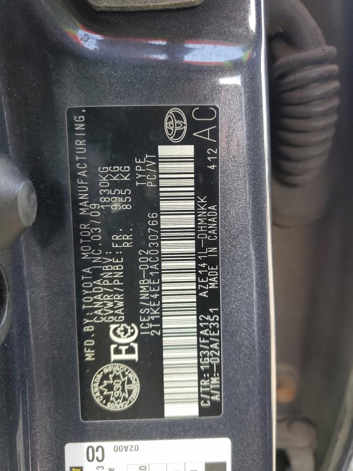 2T1KE4EE1AC030766 2010 Toyota Corolla Matrix S