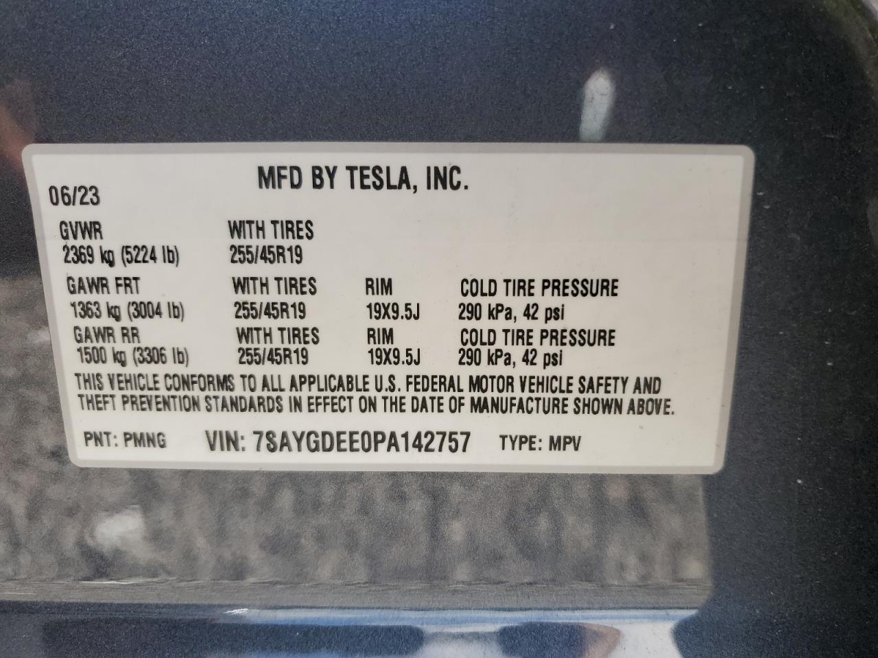 7SAYGDEE0PA142757 2023 TESLA MODEL Y - Image 12