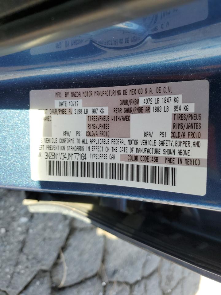 2018 Mazda 3 Touring VIN: 3MZBN1V34JM177164 Lot: 65561884